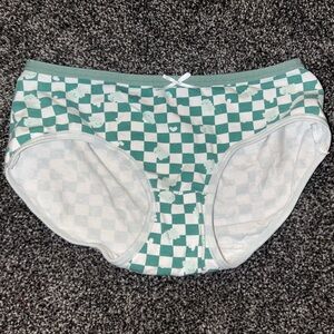 Green and White Checkered underwear